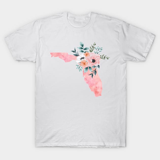 Florida Floral T-Shirt by bloomnc